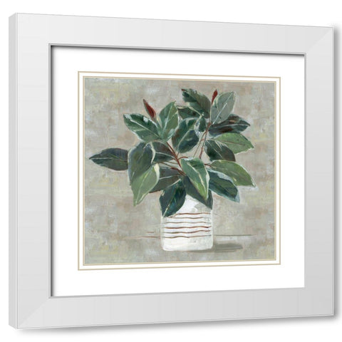 Simple Tropic II White Modern Wood Framed Art Print with Double Matting by Swatland, Sally
