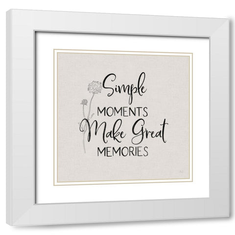 Simple Moments White Modern Wood Framed Art Print with Double Matting by Jill, Susan
