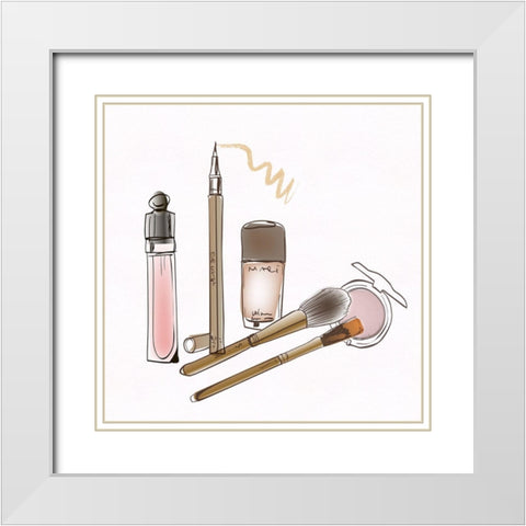 Beauty Is Skin Deep I White Modern Wood Framed Art Print with Double Matting by Jill, Susan