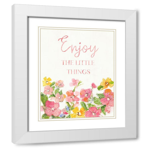 Little Things White Modern Wood Framed Art Print with Double Matting by Swatland, Sally