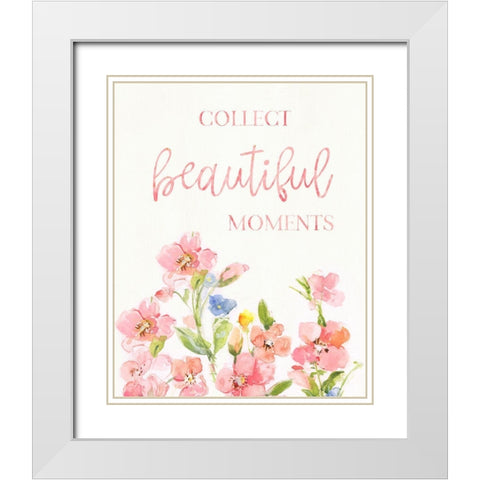 Beautiful Moments White Modern Wood Framed Art Print with Double Matting by Swatland, Sally