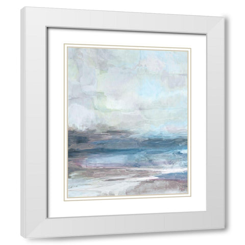 Valle Azzurra White Modern Wood Framed Art Print with Double Matting by Butler, John