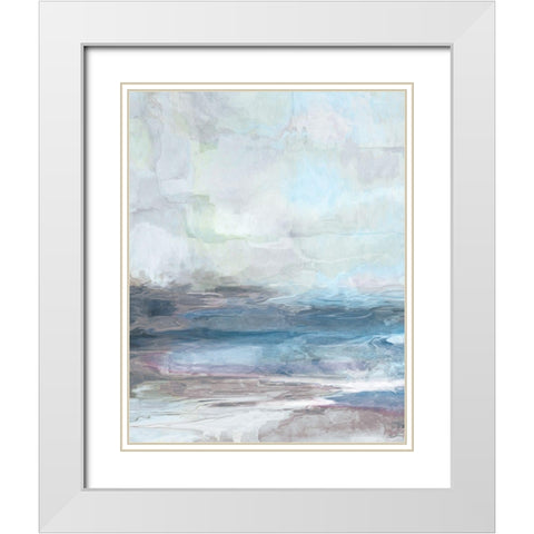 Valle Azzurra White Modern Wood Framed Art Print with Double Matting by Butler, John