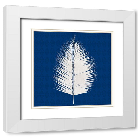 Midnight Palm III White Modern Wood Framed Art Print with Double Matting by Jill, Susan