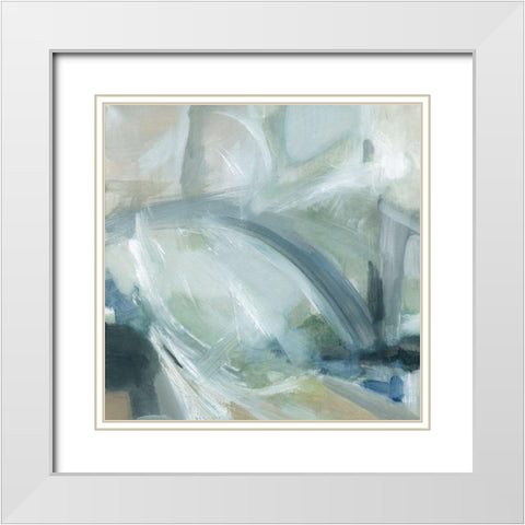 Subtle Chaos White Modern Wood Framed Art Print with Double Matting by Robinson, Carol