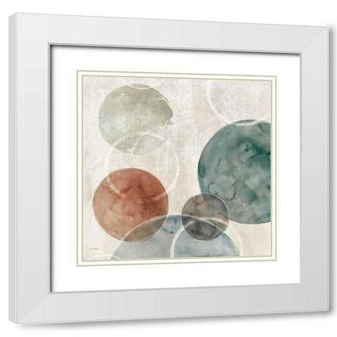 Spatial Curves Revisited White Modern Wood Framed Art Print with Double Matting by Robinson, Carol