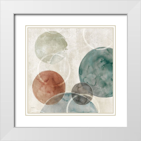 Spatial Curves Revisited White Modern Wood Framed Art Print with Double Matting by Robinson, Carol