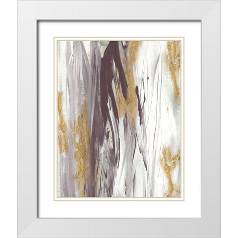 Tumultuous Amethyst I White Modern Wood Framed Art Print with Double Matting by Jill, Susan
