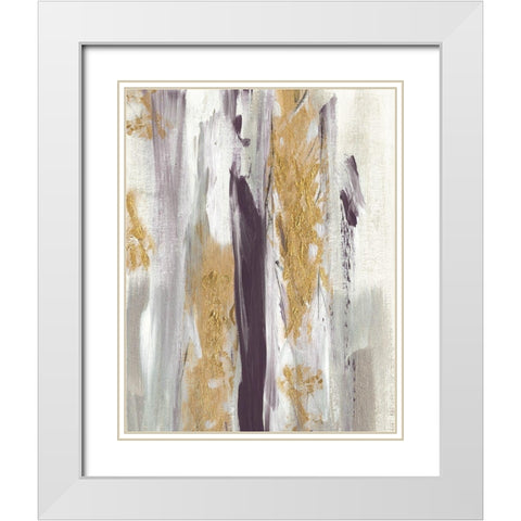 Tumultuous Amethyst II White Modern Wood Framed Art Print with Double Matting by Jill, Susan