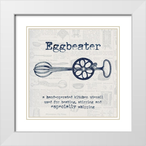 Eggbeater White Modern Wood Framed Art Print with Double Matting by Jill, Susan