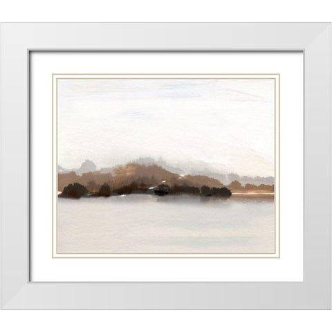 Slauson Mountain at Dusk White Modern Wood Framed Art Print with Double Matting by Jill, Susan