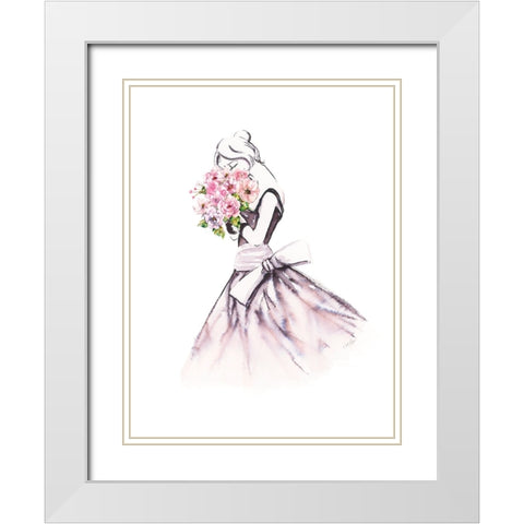 Strike A Pose I White Modern Wood Framed Art Print with Double Matting by Chang, Stella