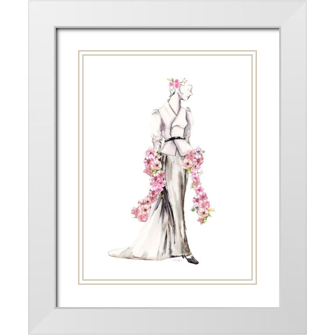 Strike A Pose III White Modern Wood Framed Art Print with Double Matting by Chang, Stella