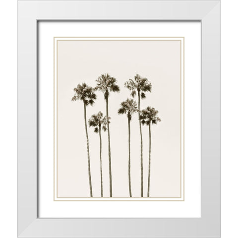 Palm Getaway White Modern Wood Framed Art Print with Double Matting by Carpentieri, Natalie