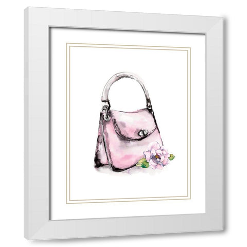 Top Handle Bag White Modern Wood Framed Art Print with Double Matting by Chang, Stella