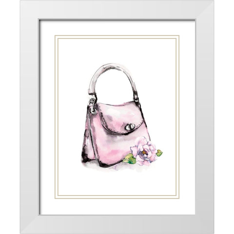 Top Handle Bag White Modern Wood Framed Art Print with Double Matting by Chang, Stella