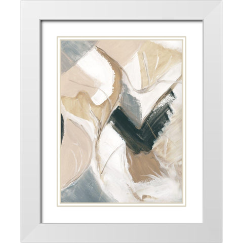 Marble Lines II White Modern Wood Framed Art Print with Double Matting by Chang, Stella