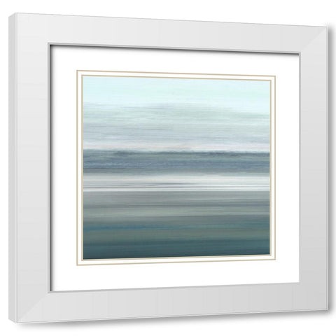 Ocean Expanse White Modern Wood Framed Art Print with Double Matting by Jill, Susan