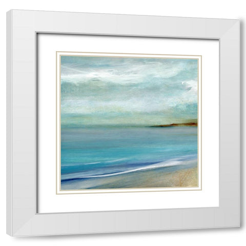 Island Mist White Modern Wood Framed Art Print with Double Matting by Robinson, Carol