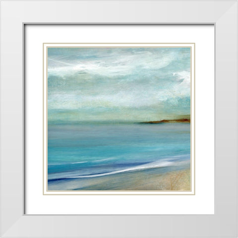 Island Mist White Modern Wood Framed Art Print with Double Matting by Robinson, Carol