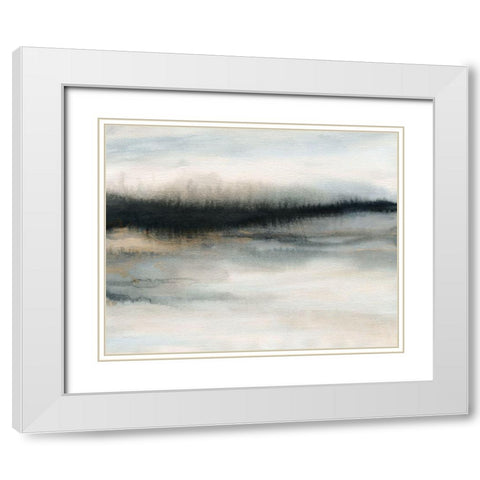 Reaching Dusk White Modern Wood Framed Art Print with Double Matting by Robinson, Carol