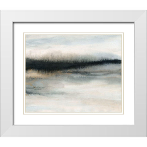 Reaching Dusk White Modern Wood Framed Art Print with Double Matting by Robinson, Carol
