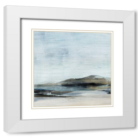New Horizon White Modern Wood Framed Art Print with Double Matting by Shapiro, Judith