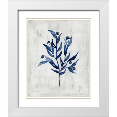 Wild Indigo III White Modern Wood Framed Art Print with Double Matting by Brockmon, Kristen