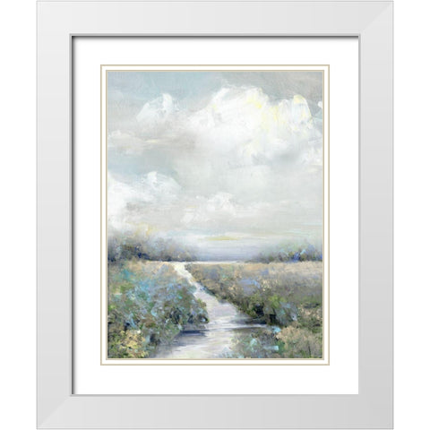 Peninsula Path White Modern Wood Framed Art Print with Double Matting by Swatland, Sally