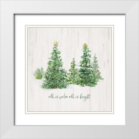 All is Calm White Modern Wood Framed Art Print with Double Matting by Swatland, Sally