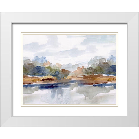 High Sierra White Modern Wood Framed Art Print with Double Matting by Robinson, Carol