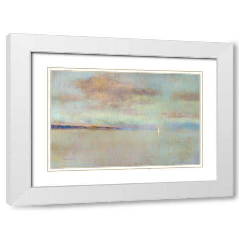 August Morning White Modern Wood Framed Art Print with Double Matting by Swatland, Katie