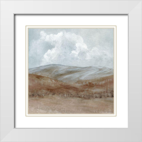 Welcome Rain White Modern Wood Framed Art Print with Double Matting by Robinson, Carol