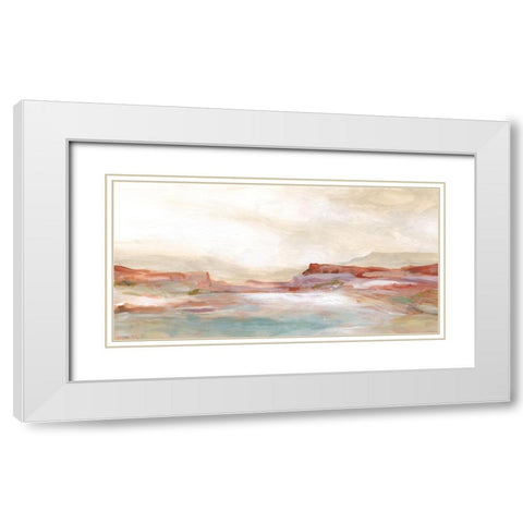Twilight Desert Mirage White Modern Wood Framed Art Print with Double Matting by Robinson, Carol