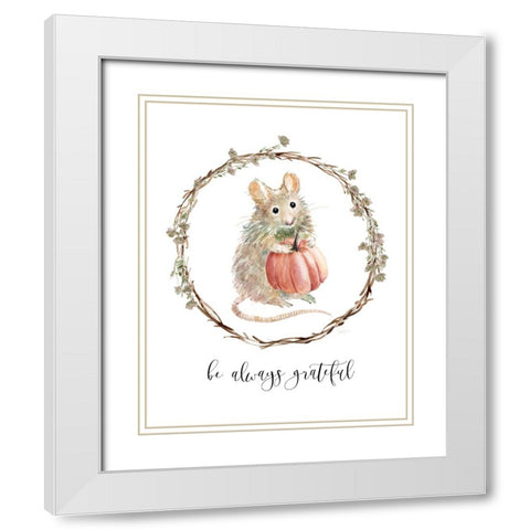 Harvest Home Mouse White Modern Wood Framed Art Print with Double Matting by Finn, Livi