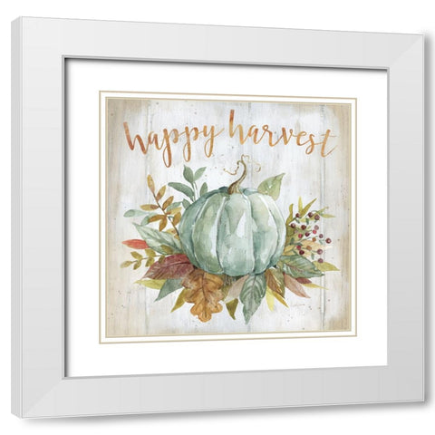 Harvest Blessings I White Modern Wood Framed Art Print with Double Matting by Finn, Livi