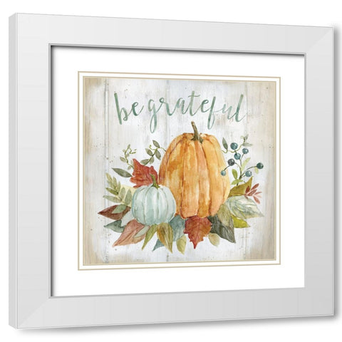 Harvest Blessings II White Modern Wood Framed Art Print with Double Matting by Finn, Livi
