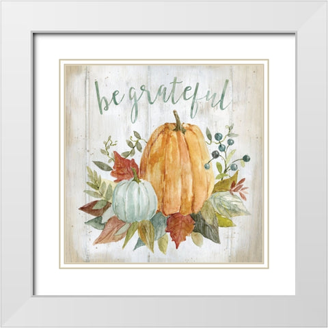 Harvest Blessings II White Modern Wood Framed Art Print with Double Matting by Finn, Livi