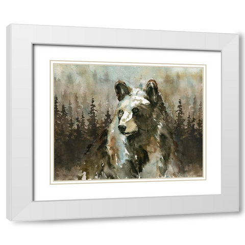 Lodge Twilight II White Modern Wood Framed Art Print with Double Matting by Robinson, Carol