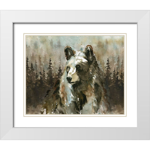 Lodge Twilight II White Modern Wood Framed Art Print with Double Matting by Robinson, Carol