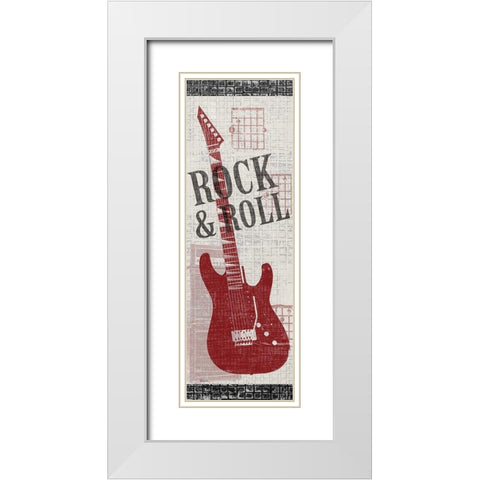 Rock and Roll White Modern Wood Framed Art Print with Double Matting by Craven, Katrina
