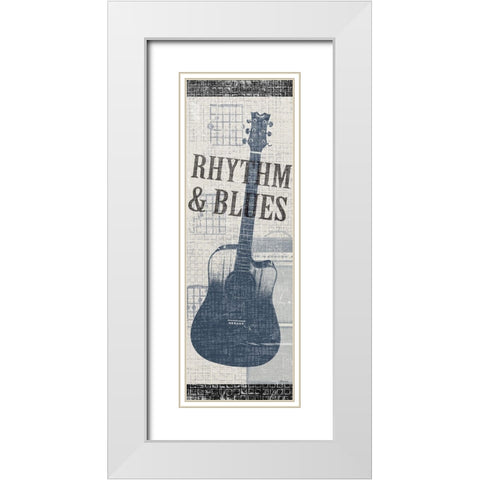 Rhythm and Blues White Modern Wood Framed Art Print with Double Matting by Craven, Katrina