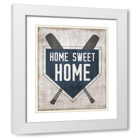 Home Sweet Home Base White Modern Wood Framed Art Print with Double Matting by Carpentieri, Natalie