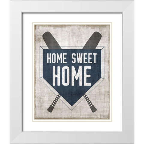 Home Sweet Home Base White Modern Wood Framed Art Print with Double Matting by Carpentieri, Natalie