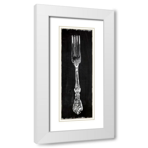 Fork White Modern Wood Framed Art Print with Double Matting by Robinson, Carol