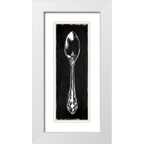 Spoon White Modern Wood Framed Art Print with Double Matting by Robinson, Carol