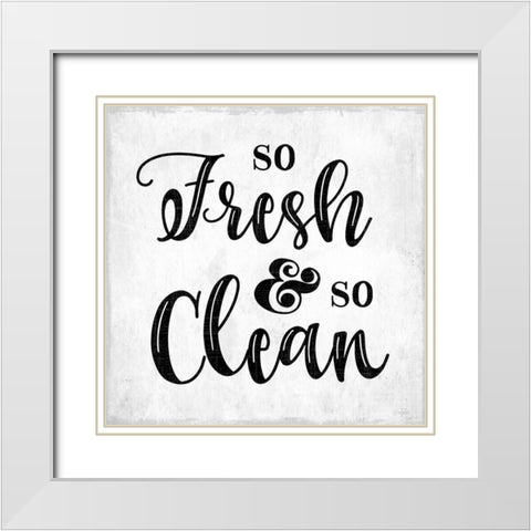 So Fresh and So Clean White Modern Wood Framed Art Print with Double Matting by Carpentieri, Natalie