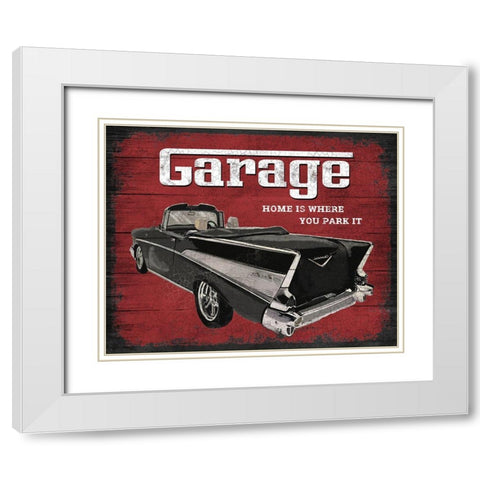 The Garage White Modern Wood Framed Art Print with Double Matting by Knutsen, Conrad