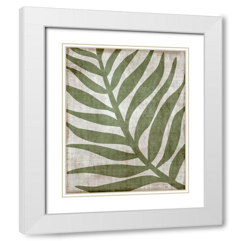 Island Greenery I White Modern Wood Framed Art Print with Double Matting by Carpentieri, Natalie