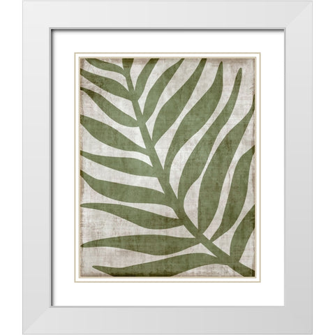 Island Greenery I White Modern Wood Framed Art Print with Double Matting by Carpentieri, Natalie